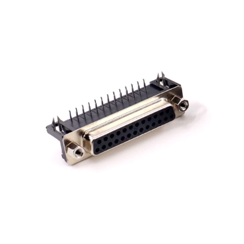 2 قطعة DB25 أنثى ذكر PCB جبل D-Sub 25 دبوس PCB موصل RS232 موصل 90 درجة عازمة إبرة DR25 جديد حار