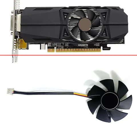 NEW 3PIN 47MM FS1250-S2053A GTX 1050 OC Low Profile GPU FAN For Gigabyte GTX 1050 OC Low Profile 2G GTX 1050Ti OC Low Profile