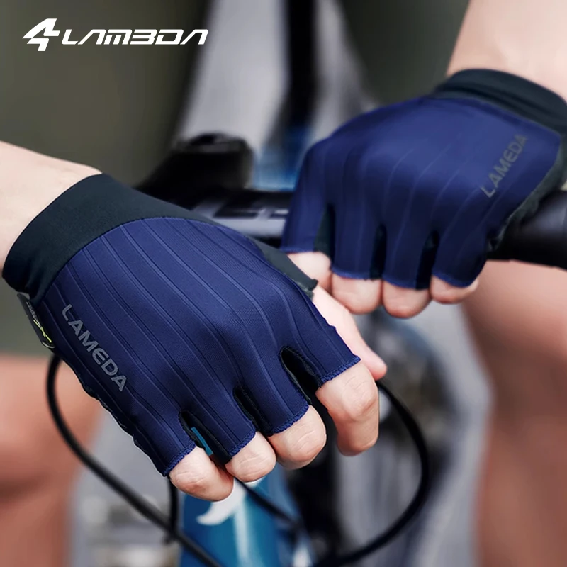 LAMEDA Cycling Gloves XRD Palm Pad Men\'s Road Bike Gloves Summer Breathable Bicycle Half Finger Gloves Biker Bicycle Accessories
