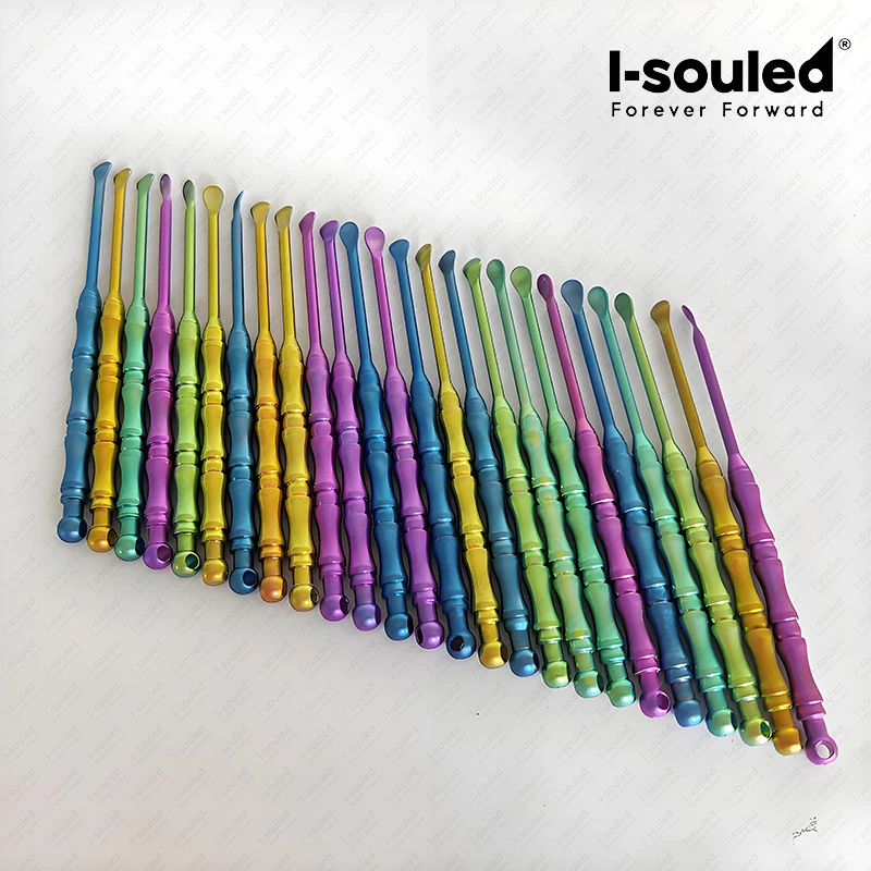 

A set of 3 Packs Anodized Titanium Ear Pick Keychain for Safe Ear Cleaning - Hypoallergenic Ear Care Tool Gift for Men/Women