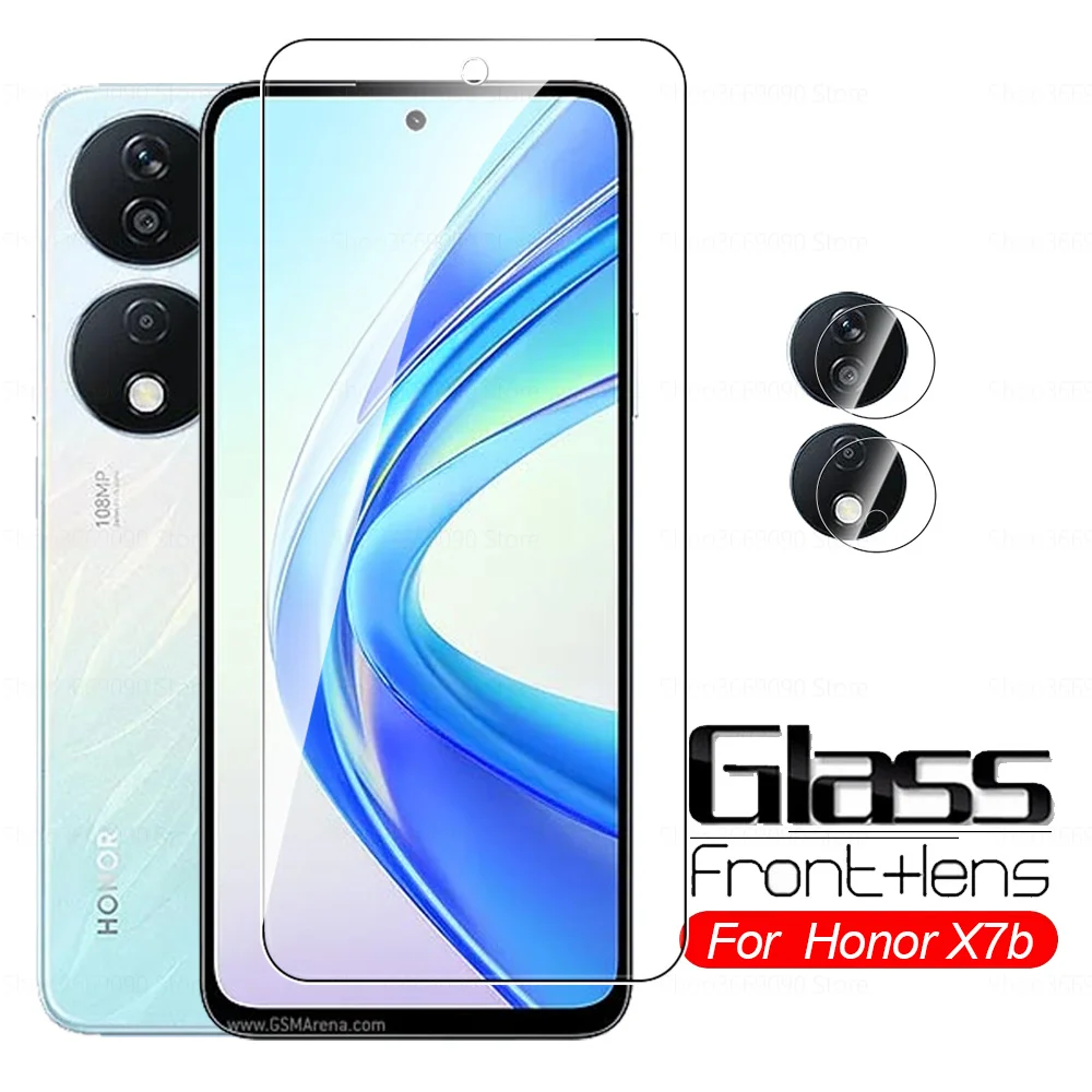 2 TO 1 Tempererd Glass Camera Lens Screen Protector For Honor X7b 4G Phone Protective Glass Honar x 7b X7 7 b HonorX7b 6.8 inch