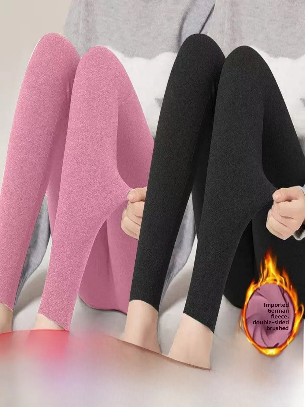 Thickened Autumn Winter Warm German Velvet High Waist Slim Fit Women's Thermal  Heated Pant Ladies Fashion New Style