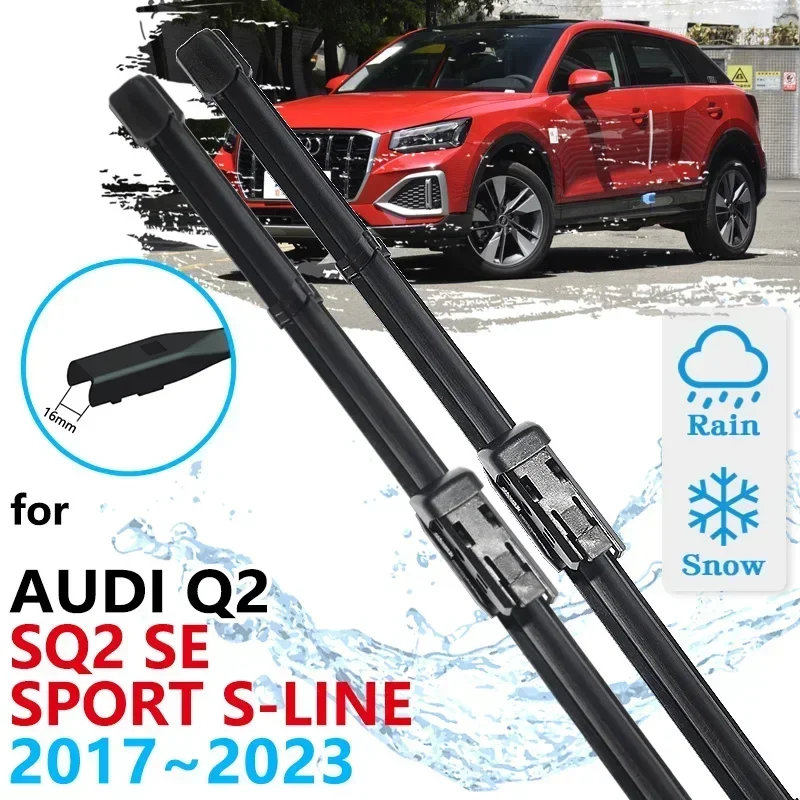 For Audi Q2 SQ2 2017 2018 2019 2020 2021 2022 SE Sport S-line Cleaning Windscreen Windshield Accessories Car Front Wiper Blades