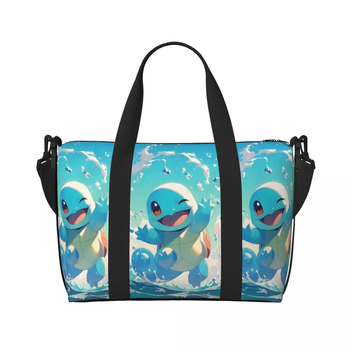 

Женская большая сумка Squirtles на заказ, большая вместимость, аниме, тренажерный зал, пляжные дорожные сумки