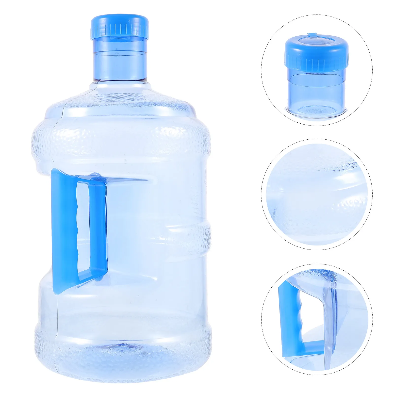 5 Liters Pure Water Barrel Portable Pc Storage Tub Screw Neck Handle Car Carry Mineral Water Bottle Easy Clean High Seal