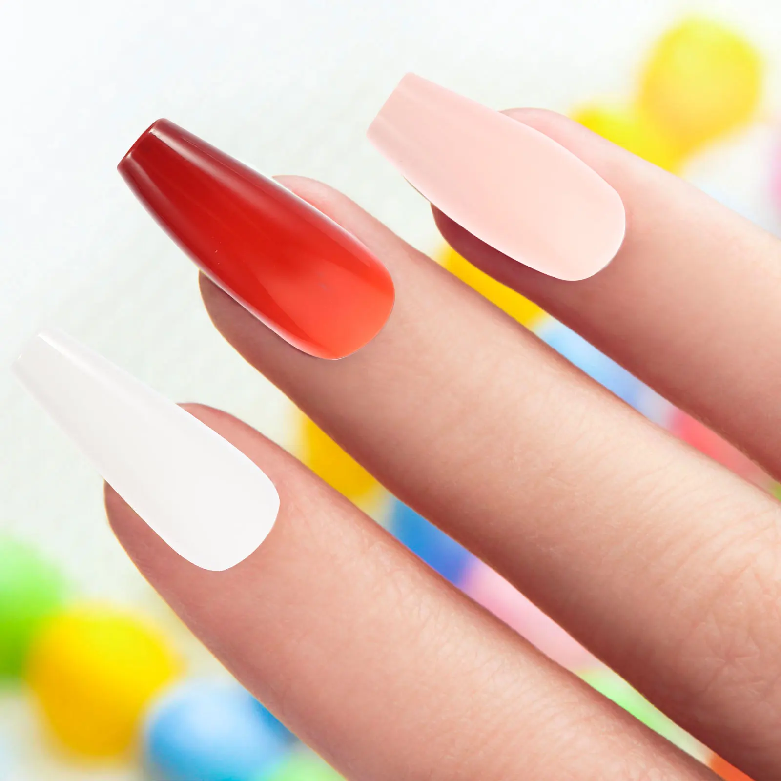 

400Pcs Full Cover Fake Nail Tips Long False Nails for Women Girls Manicure Artificial Nails Salon Use False Nail