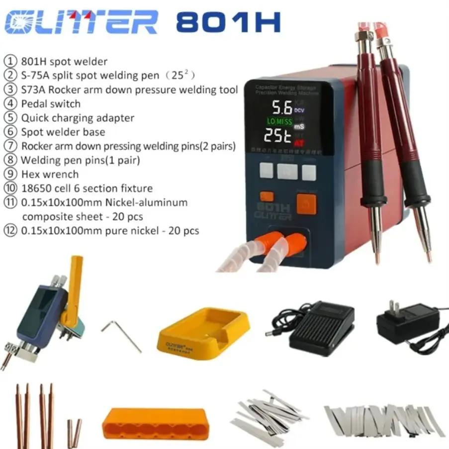 801H 3500A High Power Pulse Battery Spot Welder 19.8kw Iron Lithium Power Battery Aluminum Nickel Welding Pulse Machine NTY