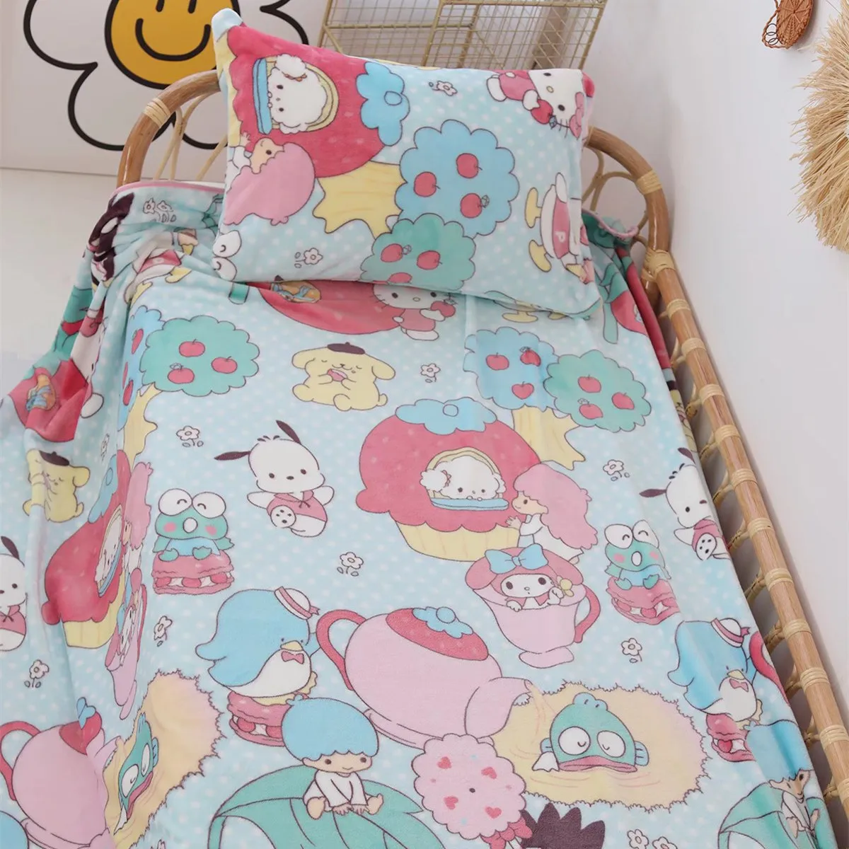 

Sanrio Kero Kero Keroppi аниме фланелевое одеяло My Melody спальня диван теплое фланелевое одеяло покрывало на кровать одеяло