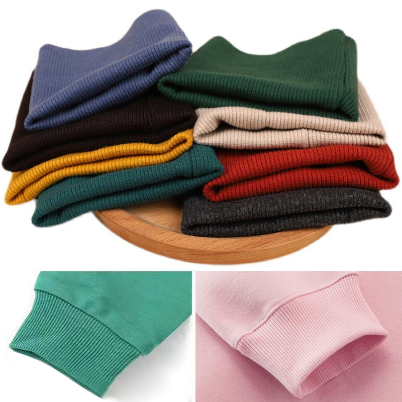 40cm Elastic Rib Cuffs Knitted Fabric Sweater Garment Cuffs Trouser Legs Seamlessly Repair Lengthening Sewing Accessories