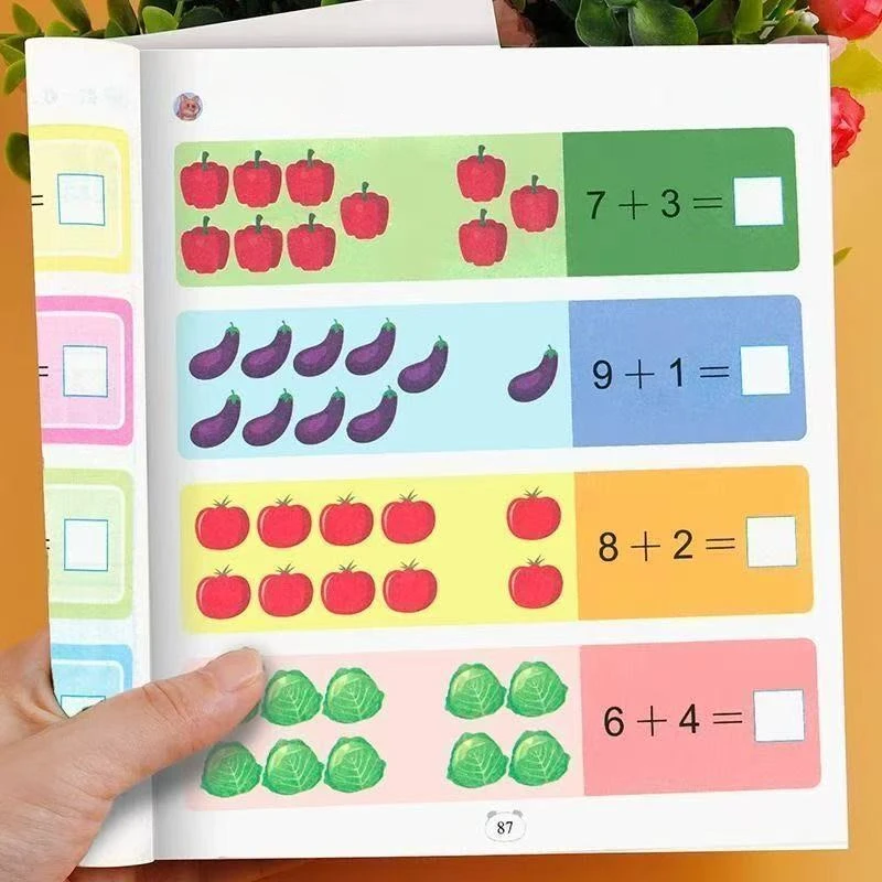 180 Pages Children Addition and Subtraction Book Learning Mathematics Textbook Handwritten Arithmetic Exercise Book for Kid 2-5