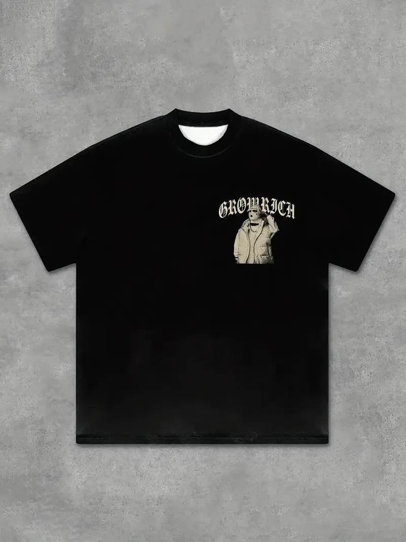 

The new men's T-shirt for the summer of 2025 features a casual fashionable comfortable and soft 3D letter pattern print