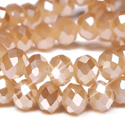 3/4/6/8mm Champagne Color Austrian Crystal Beads Faceted Gorgeous Loose Spacer Beads for Jewelry Making DIY Bracelets Necklace