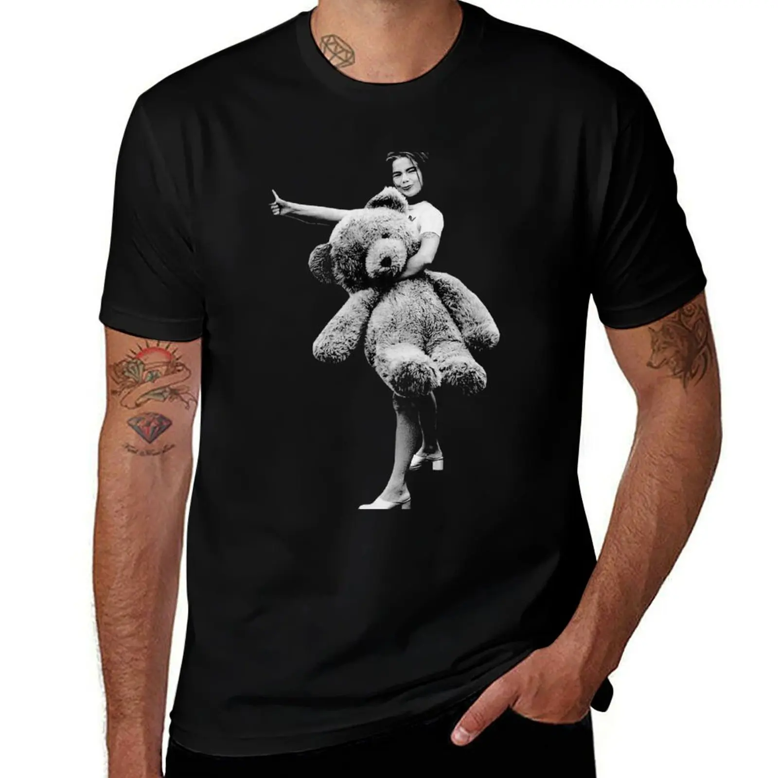 

Bjork Teddy Bear T-Shirt plus size clothes blanks t shirts men