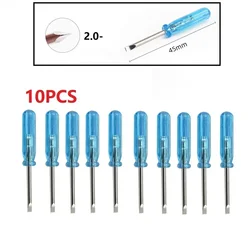 10pcs Mini 1.5/2/3mm Flat-blade Slotted Cross Head Small Screwdriver For Mobile Phone Box 360 Wireless Controller Repair Open