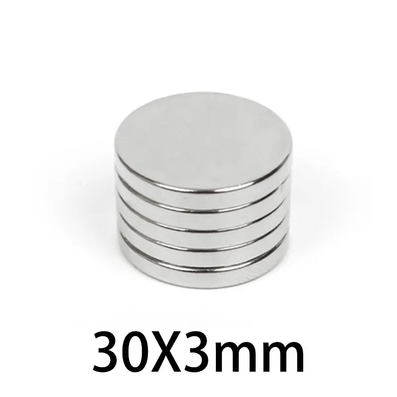 2/5/10/15/20/30 Chiếc 30X3 Mm Đĩa Mạnh Mẽ Từ Tính Mạnh nam Châm N35 Vòng Nam Châm Neodymium 30X3 Mm Lớn Nam Châm Đất Hiếm 30*3