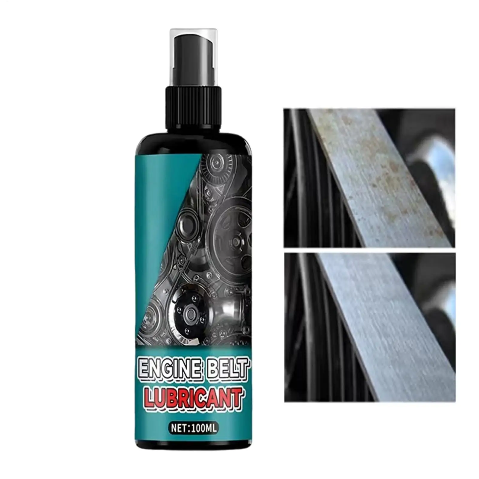 100ml Car Squeak Belt Dressing Spray Quick-Dry Belt Dressing Noise Reduction Lubricant for Timing Drive Rubber AC Compressor