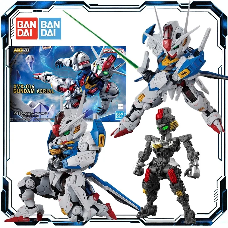 

Bandai Original GUNDAM MGSD The Witch of Mercury GUNDAM AER XVX-016, экшн-фигурки, игрушки для мальчиков и девочек, подарок для детей