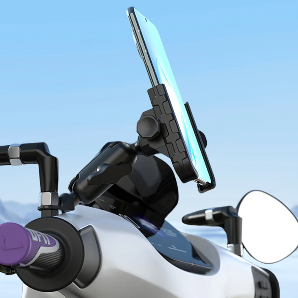 1-2 قطعة دراجة نارية الهاتف جبل قابل للتعديل سبائك الألومنيوم دراجة نارية حامل الهاتف المحمول الملاحة قوس للدراجات النارية #4