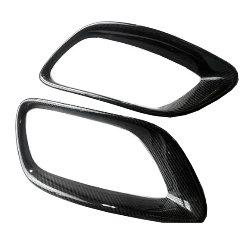 

Simple Real Carbon Fiber Tailpipe Trim Cover Exhaust Pipe Cover Tail Throat Frame Car Parts For BMW X6 E71 2008-2013