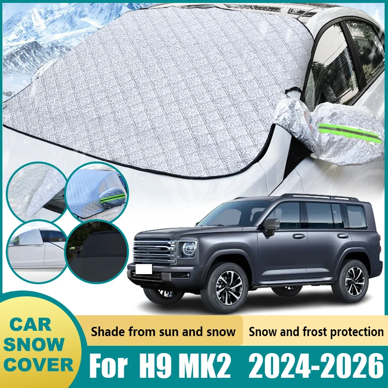 

Cars Front Window Sunshade For Haval H9 MK2 2024-2026 Accessories Windshield Rain Cover Snow Shield Anti-dirty Waterproof Tools