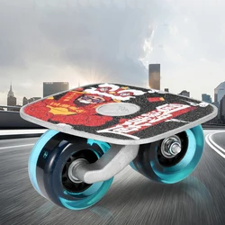 1 Pair Aluminum Alloy Drift Board Portable MIni Skateboard PU Flashing Wheel Short Skate Board Roller Skating Driftboard Set New