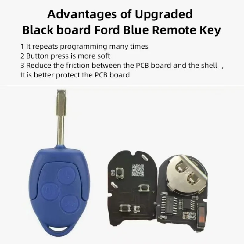 For Ford Transit ford Transit-2006 to 2013 year 433MHz 4D63 Blue Remote Car Key 6C1T15K601AG 6CIT15K601