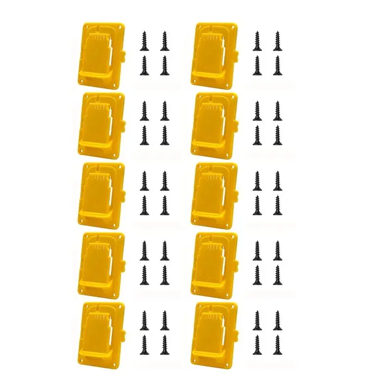 【CUSTOMER FAVORITE】Mounting Bracket Battery Holder Wall Mount With Snap Hook Design(10Pcs) For DCB200 DCB203