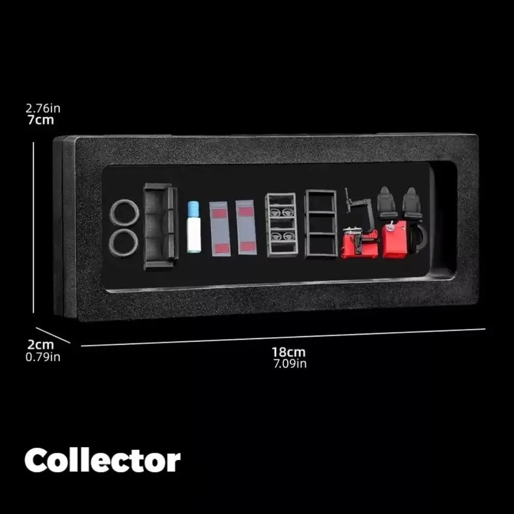 ชุดเครื่องมือซ่อมรถยนต์จำลองขนาด 1/64 พร้อมฉากจำลองสำหรับประกอบและจัดแสดง ทำจากเรซิ่น