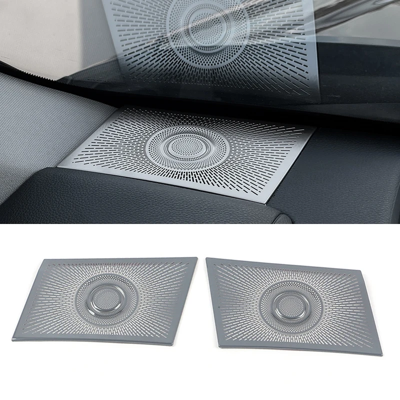 For Toyota Highlander XU70 2020 2021 2022 2023 2024 Stainless Car Dashboard Vent Sound Speaker Cover Panel Air Trims Stickers - view 2