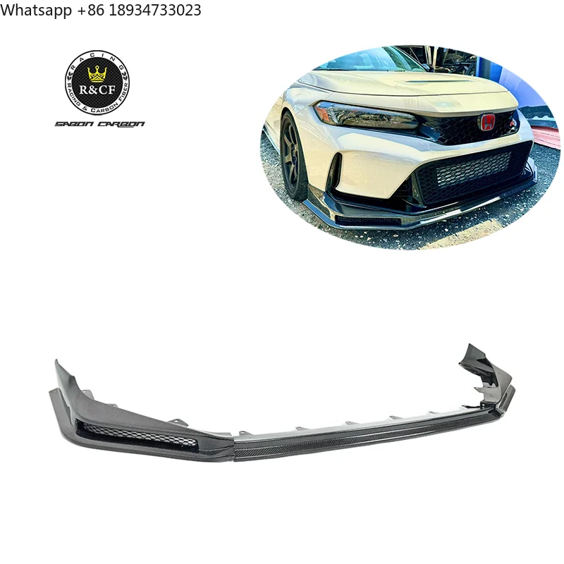

2023+ FL5 Type R Civic SPN Style Carbon Fiber Front Lip (3-PC Type) for Honda Civic Type R
