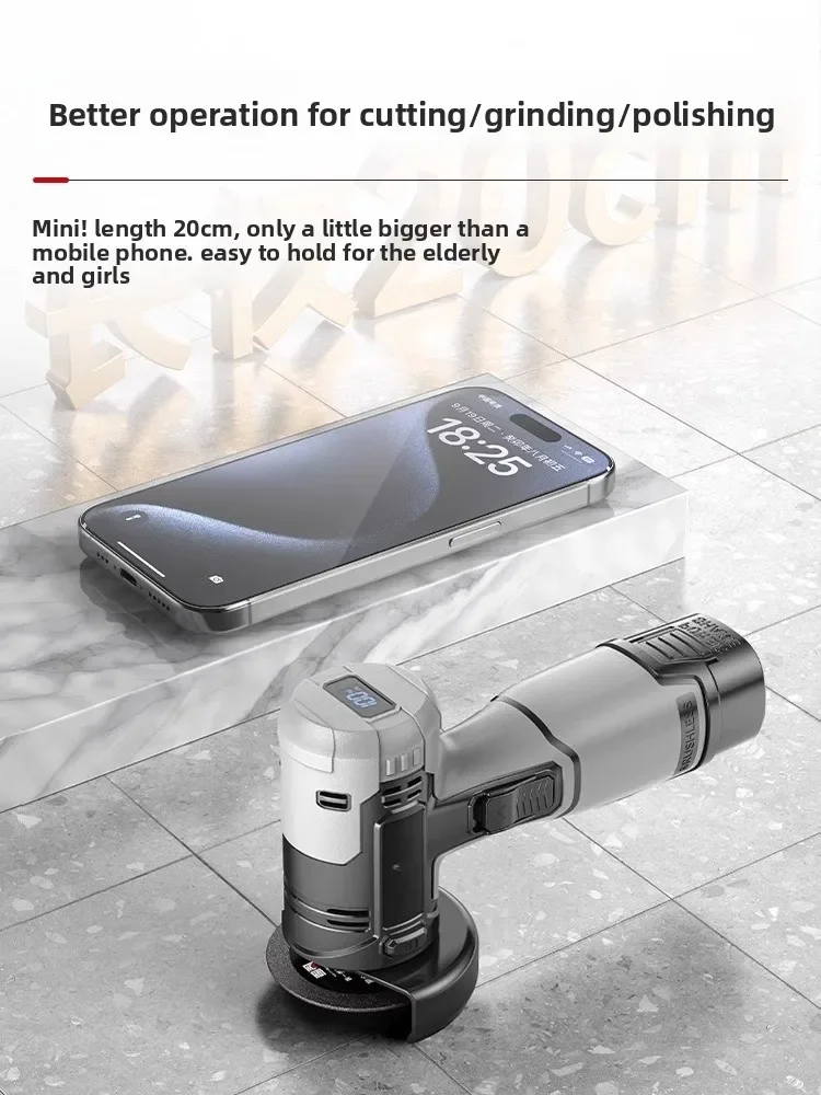Mini lucidatrice portatile senza fili con batteria al litio per smerigliatrice angolare per uso domestico