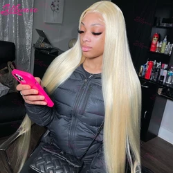 Silkwave 13x6 HD Transparent 613 Blonde Colored Lace Frontal Wig Straight Human Hair for Women Brazilian Straight Lace Front Wig