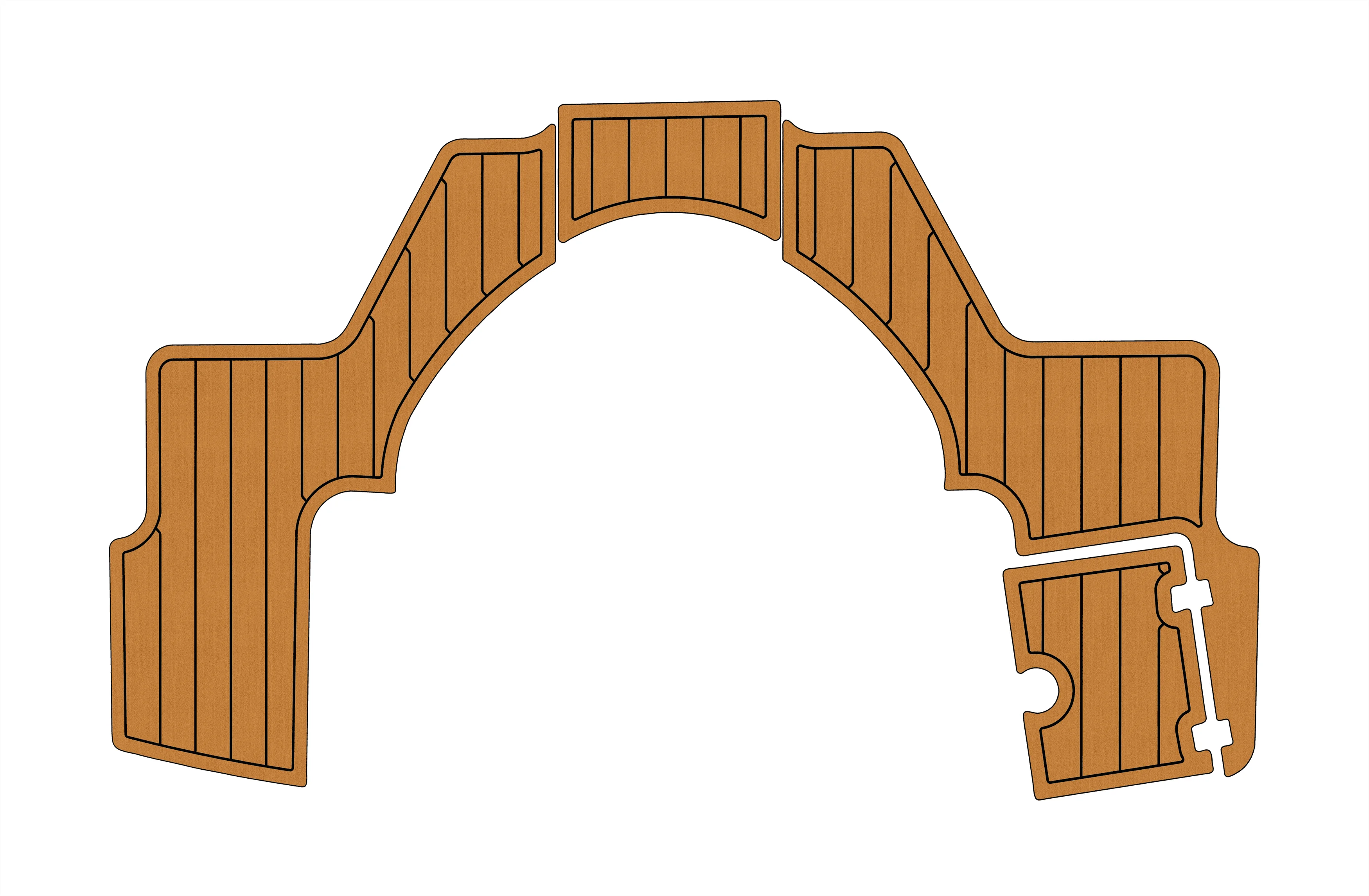 

Marine Faux Teak EVA Non-Slip Mat-2021 Chaparral 250 Suncoast Self-Adhesive 1/4" (6mm) Boat Deck Pad for Cockpit & Deck