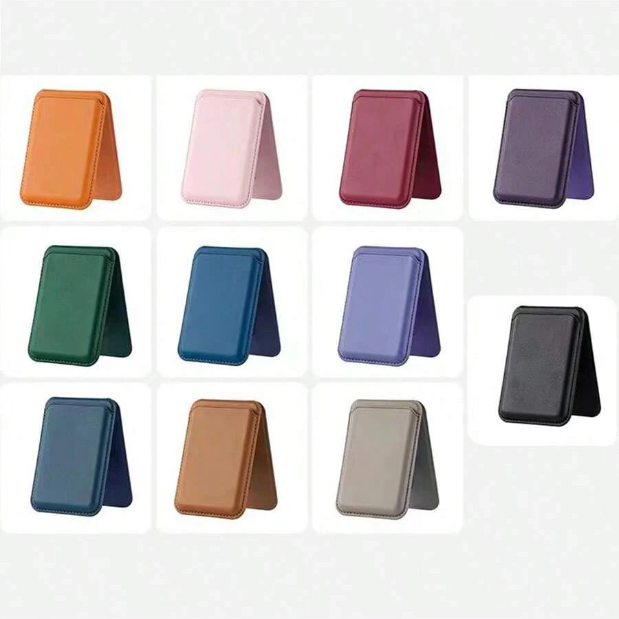 محفظة جلدية مغناطيسية قوية مع حامل إخفاء حافظة لهاتف Magsafe لهاتف iPhone 17 16 Pro Max 15 Plus 14 13 غطاء جيب حامل البطاقة #2