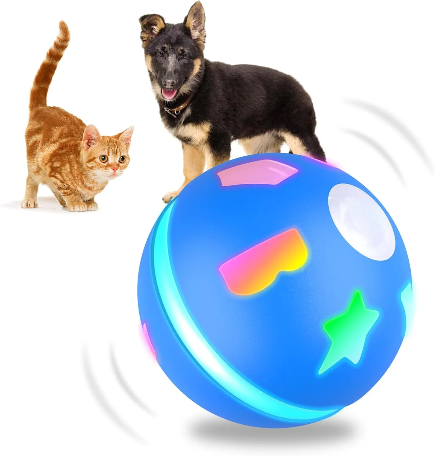 

Interactive Dog Toys/Cats Balls with Motion Activated/USB Rechargeable, Electric Dog Smart Ball for Medium Small Puppy