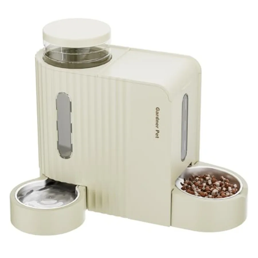 

Gravity Automatic 2-in-1 Pet Feeder 0.8 Gallons*2 Cat Feeder and Water Dispenser Set 100% BPA-Free Feeder and Stainless Steel W