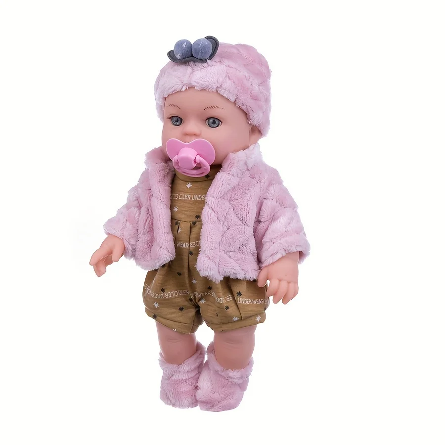 12 Inches Cute Silicone Reborn Doll, Simulation Baby Doll, Girl Hand Doll, Children's Soft Silicone Exquisite Doll Doll Dolls