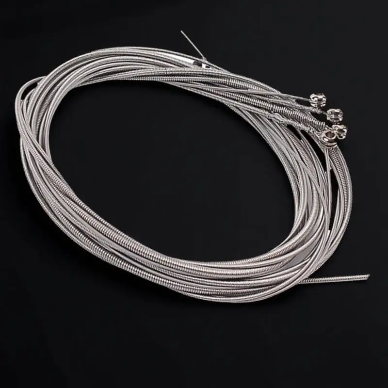 4Pcs Stainless Steel Bass Strings Long Lifespan Sustained Sound Stable Vibration for Electric Bass Replacement Accessories