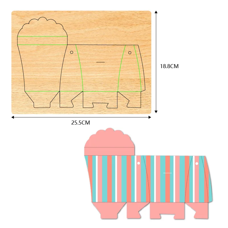 Box Wooden Cutting Mold Suitable for Die-Cutting Machines, ZYC-445