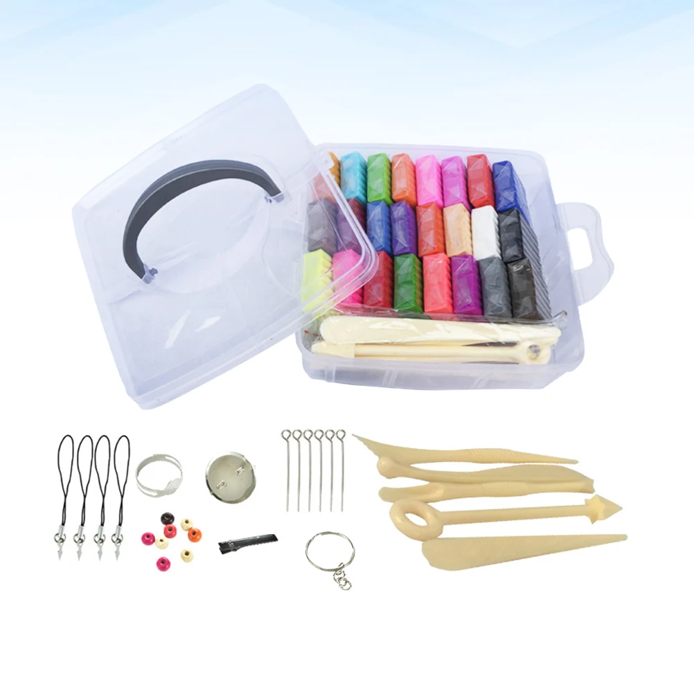 

Plasticine Set 24 Colors Kids Polymer Clay Friendly Modeling Accessories Educational Toy Creative Play