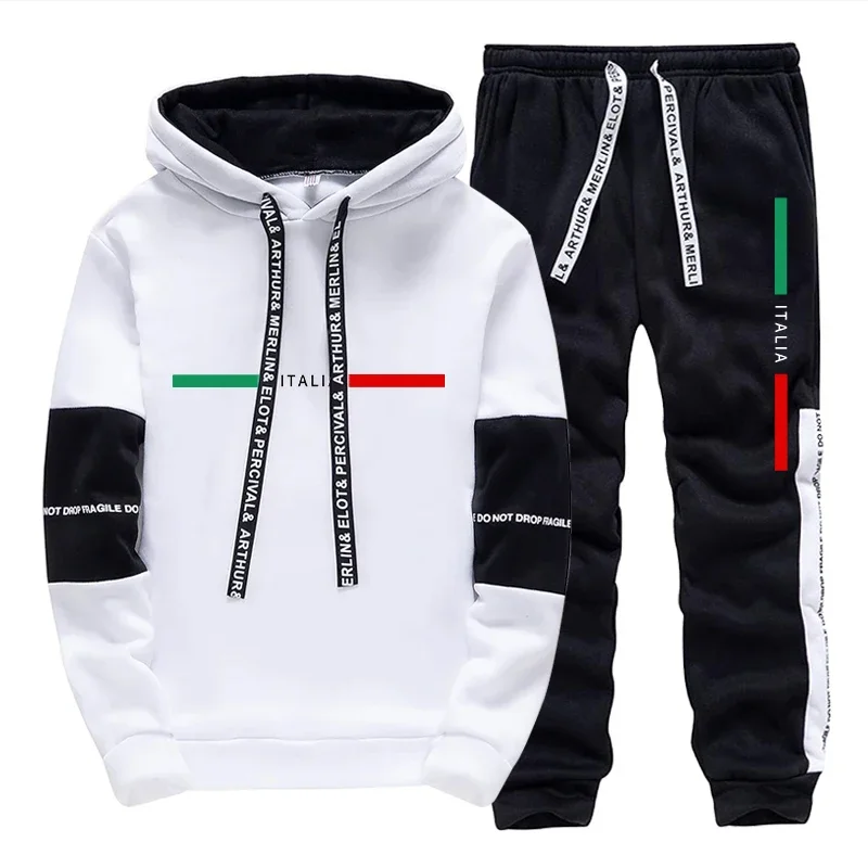 2026 Men's Tracksuit Printing Casual Hoodie Sweatshirts Autumn Winter Outdoors Sports Jogging Clothing Daily Fashion Streetwear