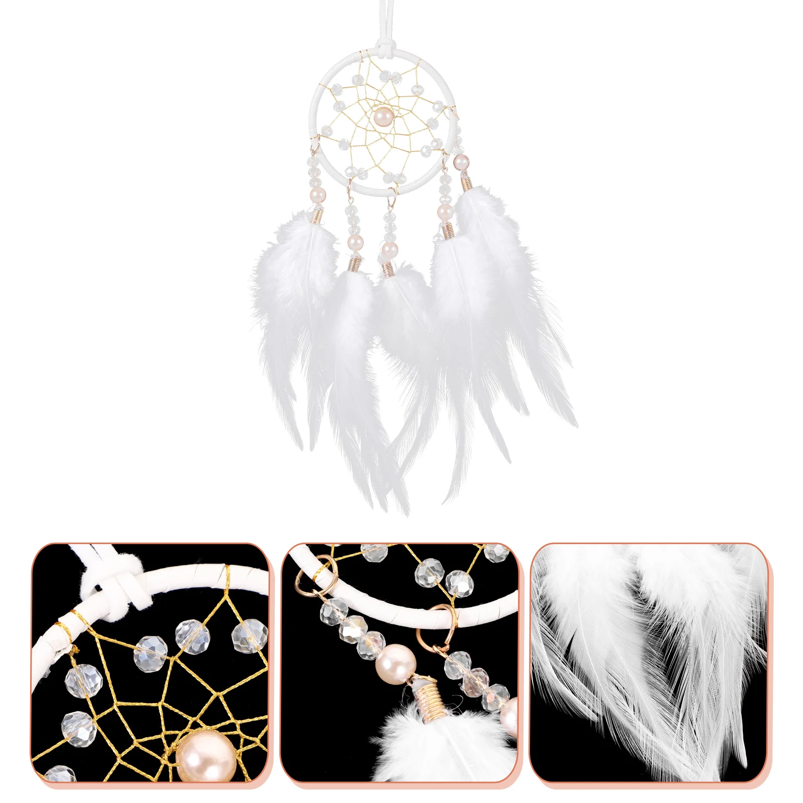 

Stylish Dreamcatcher Wall Decor For Bedroom Kids Home Plume Ornament Car Hanging Iron Frame Lightweight Balcony Yard