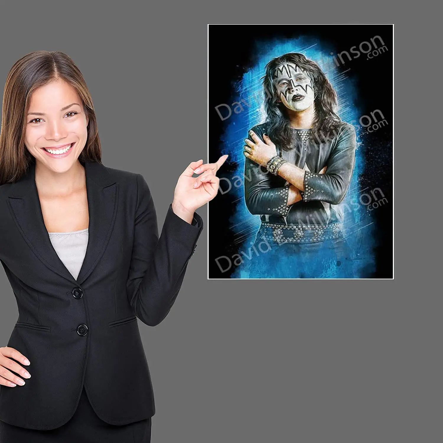 Ace Frehley المشارك اللوحة 24x36 جدار الفن قماش الملصقات غرفة ديكور الأسرة الحديثة غرفة نوم الديكور الفن جدار ديكور