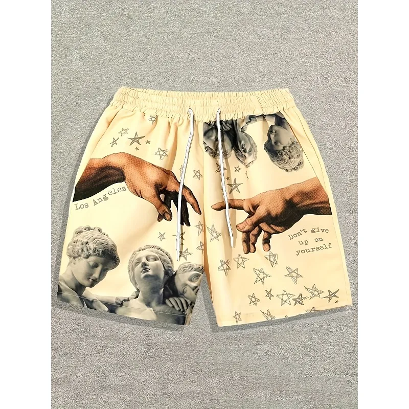 26 year new 3D personalized printed mesh breathable adult and children's outdoor leisure beach pants