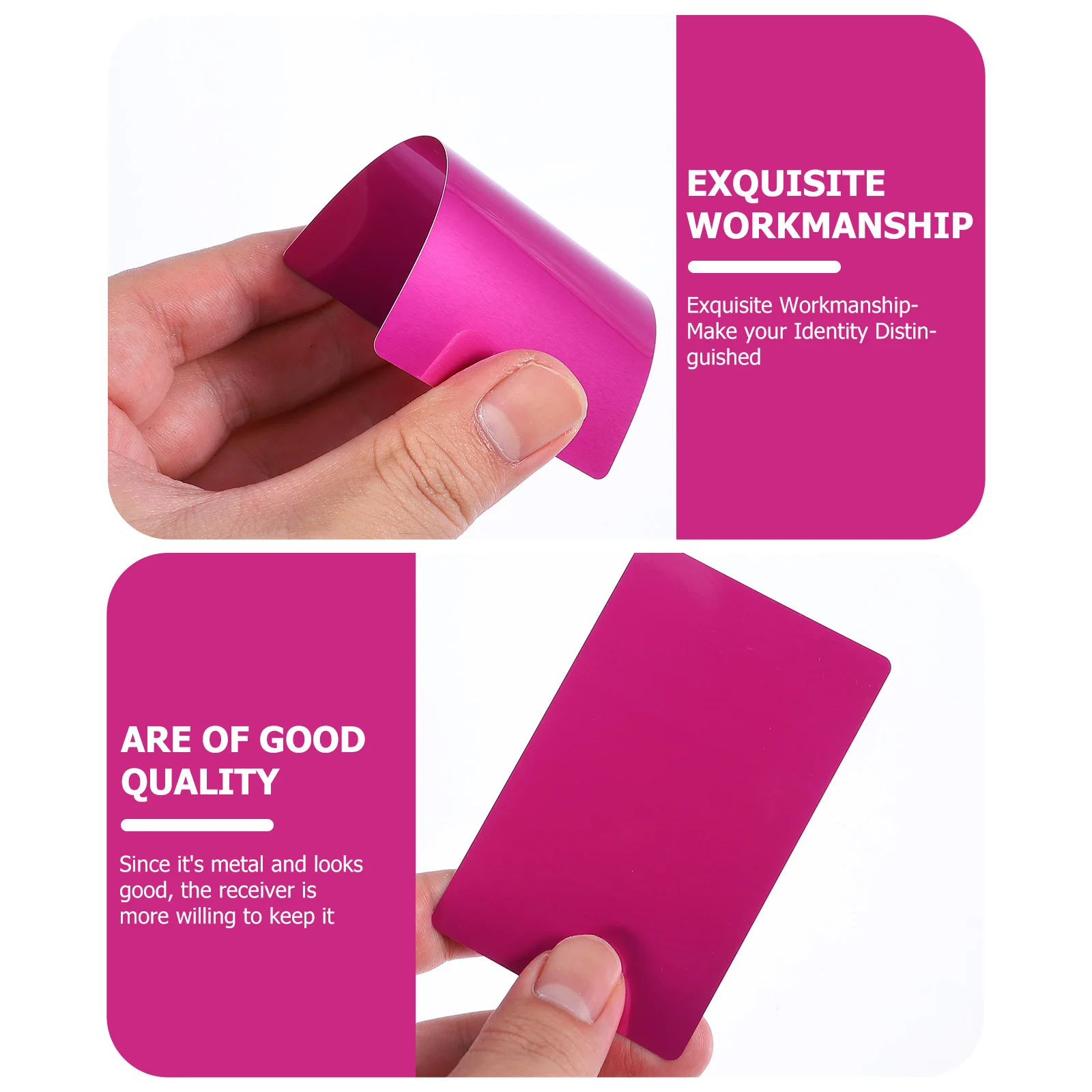 

50Pcs Metal Business Cards Distinguished Identity for Engraved Marking Machine Use Sublimation Business Card