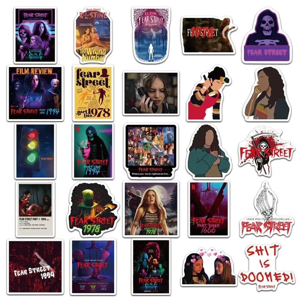 50 قطعة فيلم الرعب المختلط الخوف ملصقات الشارع DIY بها بنفسك الهاتف دراجة نارية خوذة سكرابوكينغ حقيبة الكمبيوتر المحمول سكيت