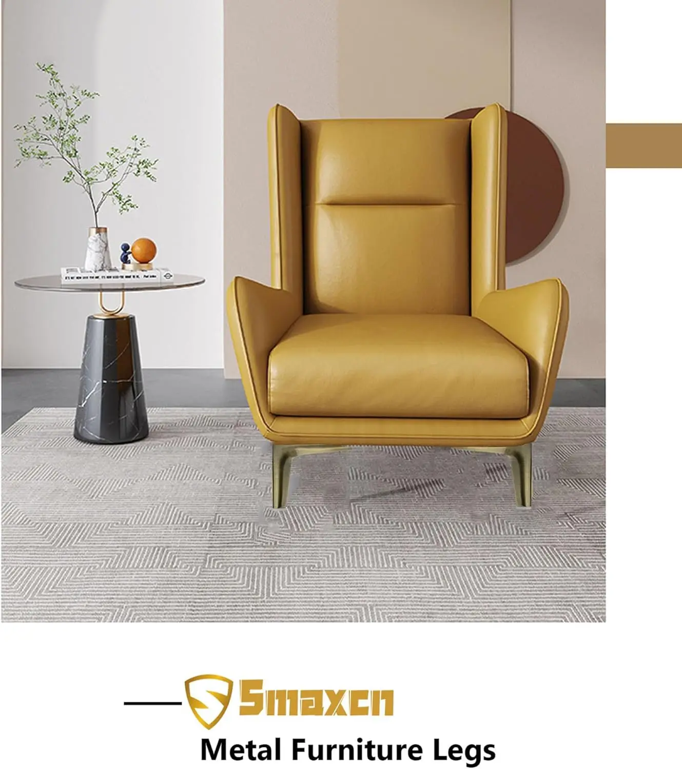 Set di 4 gambe per mobili in metallo color bronzo spazzolato da 4,7 pollici/12 cm, 4 pezzi di ricambio fai-da-te per gambe corte per mobili, gambe per divani,