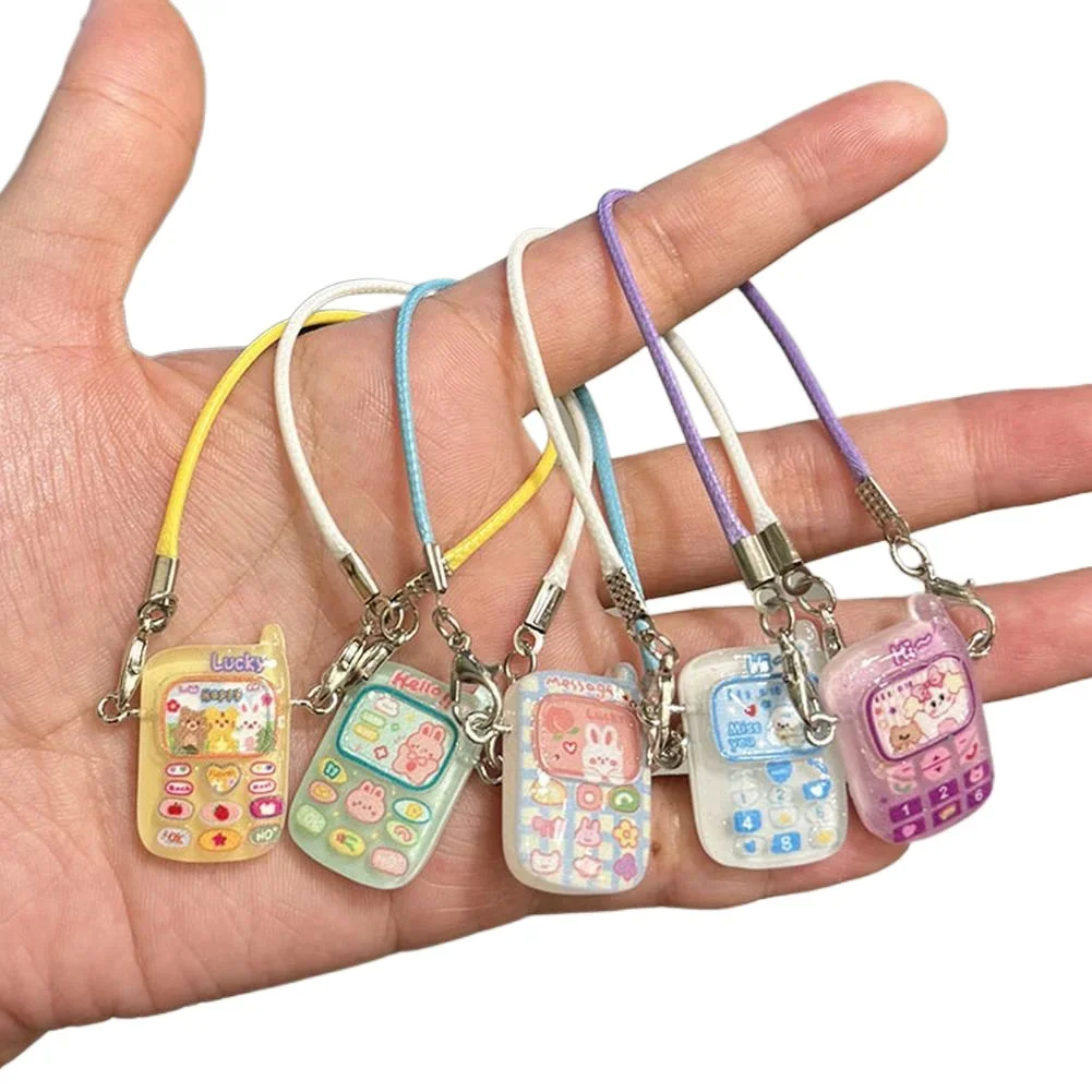 Pour Labubu maison de poupée mignon Mini téléphone portable ornement adapté Mini pendentif modèle dessin animé pendentif doux Couple cadeau