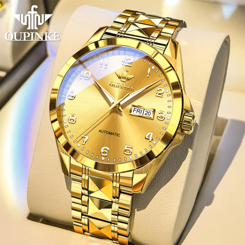 

OUPINKE 3323 Automatic Mechanical Watch for Men Tungsten steel Sapphire Mirror Top Brand Men's Watches