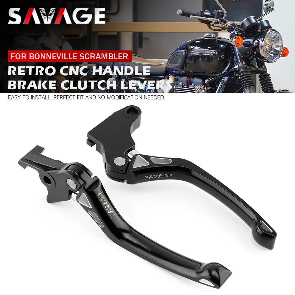 

Регулируемые рычаги тормоза и сцепления Cafe Racer для мотоциклов Bonneville T120, T100, Thruxton 1200, Scrambler 900, Street Twin/Cup